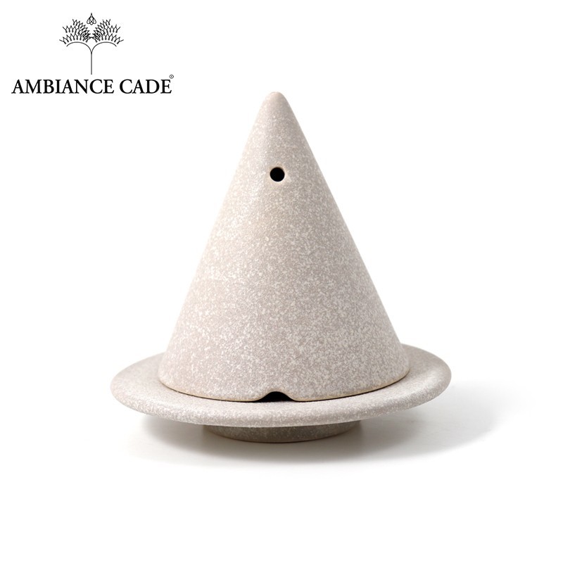 LAMPE MERLIN® - Gris effet pierre: Diffuseur d'encens de poudre de Cade naturelle.