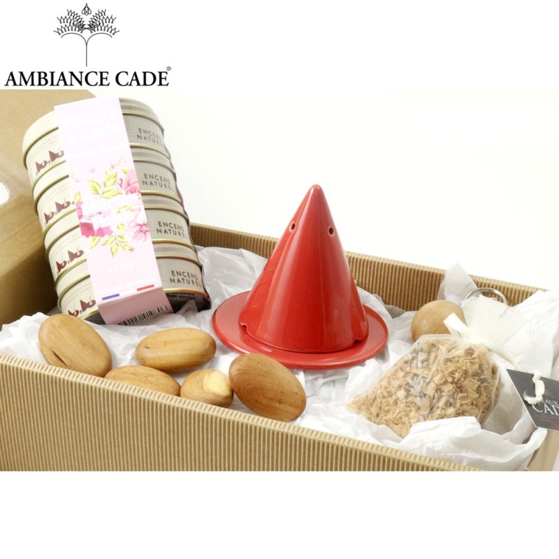 Coffret cadeaux senteur - ambiance cade - bois de cade