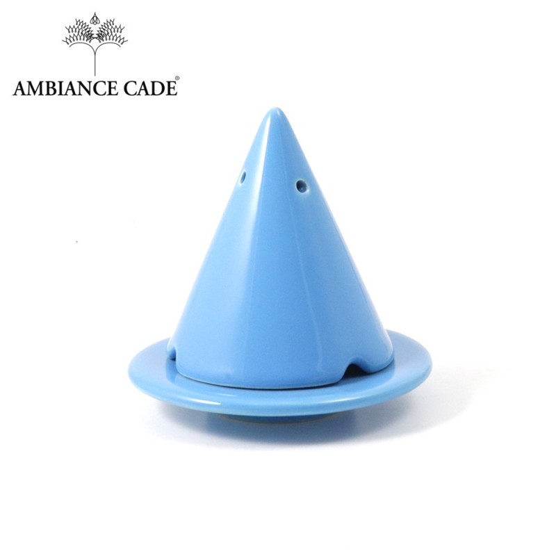 LAMPE MERLIN® - Turquoise : Diffuseur d'encens de poudre de Cade naturelle.