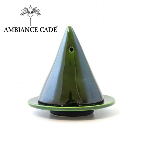 LAMPE MERLIN® - Verte : Diffuseur d'encens de poudre de Cade naturelle.