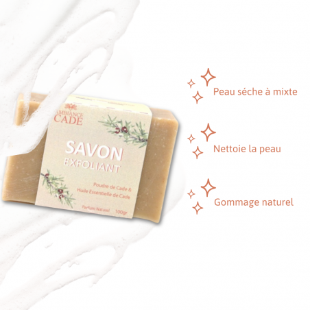 Savon Exfoliant à la Poudre de Cade et à l'huile essentielle de Cade