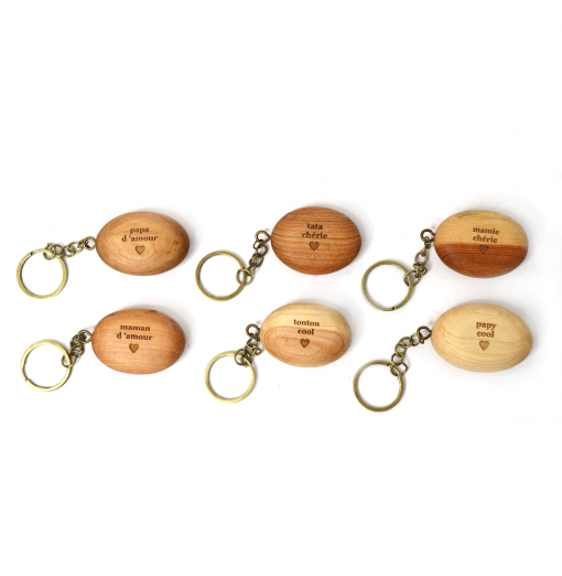Key ring of wild Cade wood...
